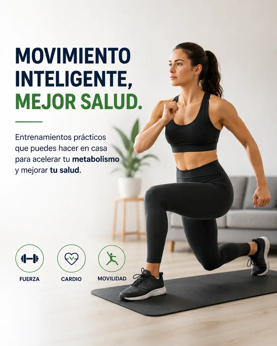 Movimiento inteligente, mejor salud — entrenamientos prácticos en casa
